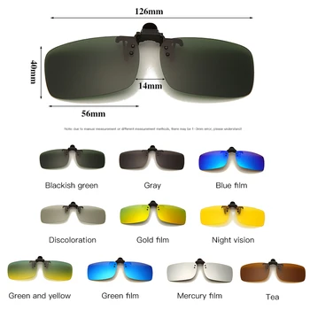 Flip-up Lentila Polarizat ochelari de Soare Barbati de Conducere Galben Lentile de Ochelari de vedere de Noapte Anti-orbire Ochelari de Soare Clip-on Ochelari Femei Albastru