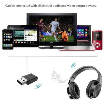 RAXFLY T5 Căști Bluetooth Transmițător De TELEVIZIUNE PC Stereo Wireless Căști Set W/Transmițător Adaptor Telefon Muzica Casca