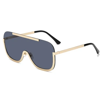 Design de Brand Nou ochelari de Soare pentru Femei de Moda de Metal Gradient de Ochelari de Soare Vintage UV400 Supradimensionat ochelari de soare Nuante gafas de sol