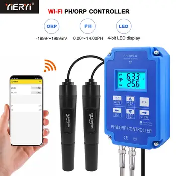 Yieryi Digital Acvariu Wif pH Tester ORP Redox Metru wifi Ieșire Releu pH Orp Monitor pentru Calitatea Apei