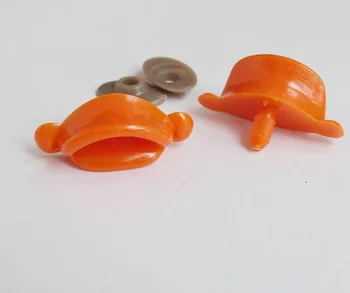 10buc 42x18mm culoare portocalie animal rață gura de jucarie din plastic de nas si moale, mașină de spălat