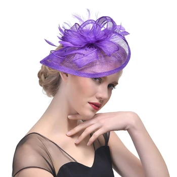 Femeile Nunta Pălărie Fascinator Pene Plasă De Petrecere Cocktail Frizură Păr Clip Nou