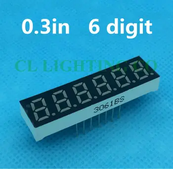 ROȘU 0.3 inch 6 Cifre cu 7 Segmente digitale Lumina LED-Numeric Display Digital,cu Catod Comun, 0.3