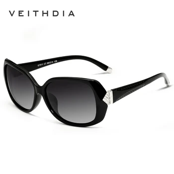 VEITHDIA Retro TR90 Epocă de Mari ochelari de Soare Polarizat Sculptate Diamond Ladies Femei Designer de ochelari de Soare, Accesorii Ochelari 7011