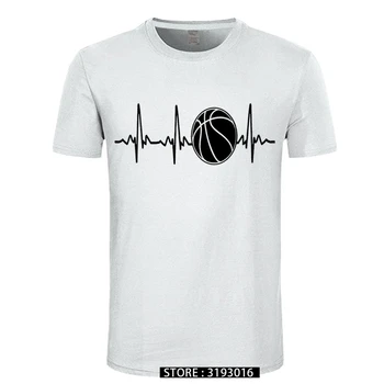 Basketballer Inimii ECG pentru Bărbați T-Shirt pentru Bărbați Brand Clothihng de Moda de Calitate Superioară Mens T Shirt din Bumbac Barbati Nou record