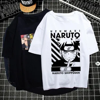 Naruto T Shirt Anime Japonez Tricou Barbati Sasuke Amuzant de Desene animate T-shirt Casual Cool Streetwear Tricou Cuplu Hip Hop de Top Tee de sex Masculin