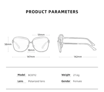 BARCUR de Lux Polarizate Doamnelor ochelari de Soare Femei Gradient Lens Rotund Ochelari de Soare Piața de Brand Oculos Lunette De Soleil Femme