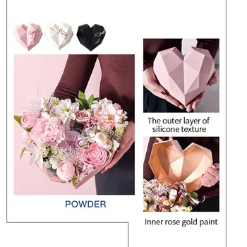 Inima în formă de cutie de Flori de Ziua de nastere Cadou de Diamant în Formă de Inimă Flori Cutie Flori de Interior Ambalare Cutie Cadou Ziua Îndrăgostiților, Ziua de naștere