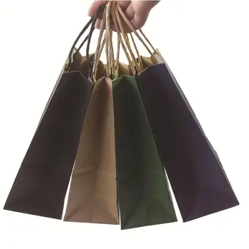 50PCS la Modă hârtie kraft punga de cadou cu maner/pungi de cumpărături/Crăciun maro de ambalare sac/calitate Excelent 21X15X8cm