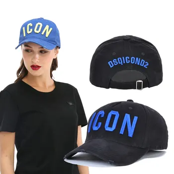 DSQICOND2 Bumbac snapback Sepci de Baseball DSQ Scrisori de Înaltă Calitate Capac Bărbați Femei Client de Design ICON Logo Hat Capac Negru Tatăl Pălării