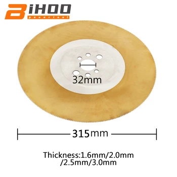250-370mm HSS Lama de fierastrau Circular Disc de Tăiere Grosimea 1.0-3.0 mm pentru Tăiere Metal Cupru, Fier de Țevi din Oțel Inoxidabil Bar 1 buc