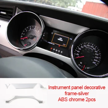 Pentru Ford Mustang-2020 ABS cromat fibra de carbon panoului de cadru decorativ argint 2 buc