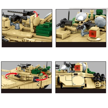 Armata SUA M1A2 Abrams Tanc Principal de Luptă Modernă de Supraviețuire militar de Război Model de Blocuri Caramizi jucarii baieti cadouri