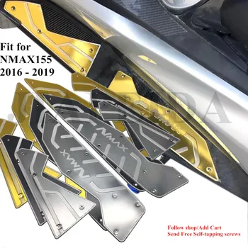 Modificat Motocicleta cnc aluminiu nmax155 nmax suport pentru picioare pernițe scară pașii picior placa pentru yamaha nmax155 nmax 2016 - 2019
