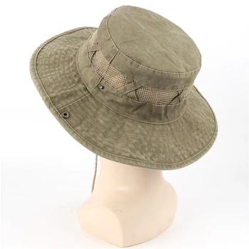 CAMOLAND Bumbac Bucket Hat Pentru Femei, Bărbați Respirabil ochiurilor de Plasă de Pălării de Soare în aer liber, Protectie UV Pescuit Pălărie de sex Masculin Casual, Drumeții Capace