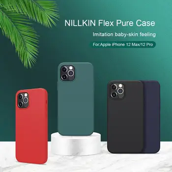 Nillkin pentru Apple iPhone 12 Pro Max / 12 Pro / 12 Max / 12 Caz Flex Lux Pur Lichid de Silicon Moale Capacul din Spate de cazuri