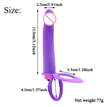 Dublu Inele femeia patrunde barbatul Penis artificial Vibrator Anal Plug Penetrare Curea Pe Penis pentru Barbati Femei Gay Vibratoare Adult Sex Toys Produs