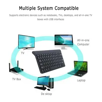 2.4 G Wireless Tastatură Și Mouse-ul Combo Set Ultra Thin Mini-Tastatură Multimedia Mouse-ul Pentru Notebook Laptop, Desktop, Smart TV