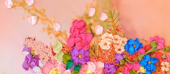 Flori vaza cusatura kit manual 3D diamond Panglică DIY broderie pictura ambarcațiuni cadou autocolante de perete decor acasă