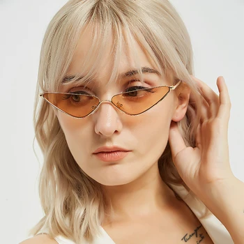 WOENFEL Noua Moda ochelari de Soare Clasic Brand de Lux Ochelari de Soare de Designer de Epocă Retro Cadru Mic Triunghi de Călătorie Ochelari
