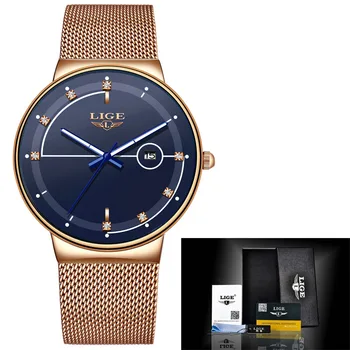 Mens Watch LIGE de Lux Brand de Top pentru Bărbați din Oțel Inoxidabil Ceas de mână pentru Bărbați Impermeabil Militar Data de Cuarț ceasuri relogio masculino