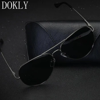 Dokly brand 2018 HD negru lentile Polarizate Pilot ochelari de soare pentru Barbati ochelari de Soare Polarizat Oculos de Conducere, Design de Lux fara sac