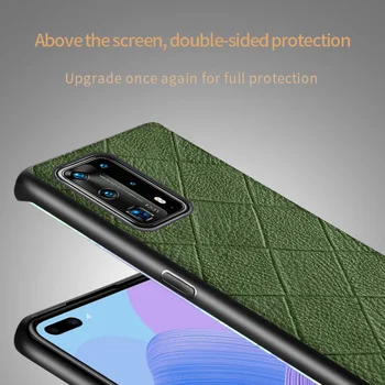 LANGSIDI Piele naturala cazul în care telefonul pentru Huawei P40 PRO p40lite p20 p30 pereche 20 30 10 Lite rezistent la șocuri capac spate din piele