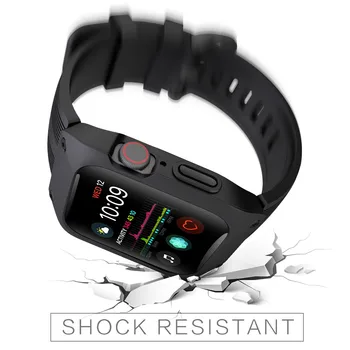 Curea silicon+Caz pentru Apple Watch 44mm 40mm 4 5 Sport Respirabil Curea pentru iWatch Trupa 38mm Seria 3 2 1 Apple Watch Caz