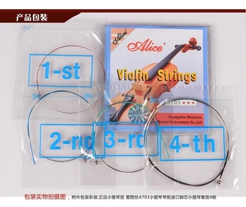 40 de Seturi de Corzi de Vioară E a D G pentru Violino 4/4 Corzi Alice A703 Siruri de caractere Vioara Accesorii