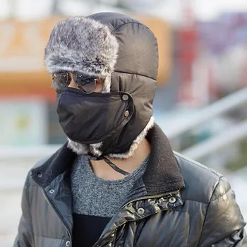 Iarna Bomber Caciula Ushanka Rusă Pălărie Bărbați Lambouri Ureche Capac Proteja De Cald Îngroșa Bombardier Palaria Pentru Femei De Protecție Pentru Urechi Bonnet Capac