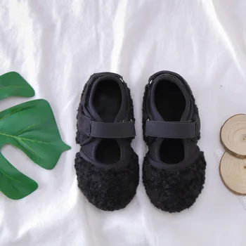 2019 Toamna Iarna Nou Copil Copii Cașmir Printesa Pantofi Pentru Copii Pantofi Casual Confortabil, Moale, Cald, Tălpi De Pantofi Fete