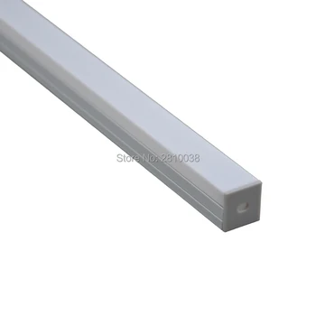 20 x 1m Seturi/Lot U forma de benzi cu led-uri cu profil de aluminiu și pătrat canal alu led pentru tavan sau perete încastrat lumini