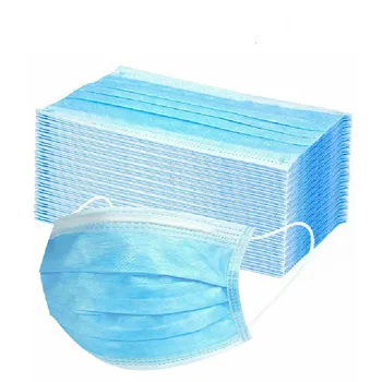50cps / 100cps / 500cps de Unică folosință Civilă Respirator 3 Straturi De Albastru Masca Conține topitură suflată Cârpă Pentru a Preveni Praful