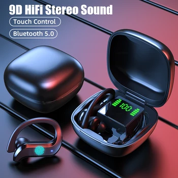 TWS Bluetooth 5.0 Căști fără Fir, Căști Sport rezistent la apa 9D HiFi Stereo Sport Casti Handsfree Cu Microfon