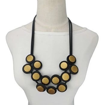 UKEBAY Nou Pandantiv Coliere Pentru Femei Bijuterii din Lemn, în Stil Gotic Bijuterii Handmade Colier Boho Etnice Pulover Lanțuri 13 Culori