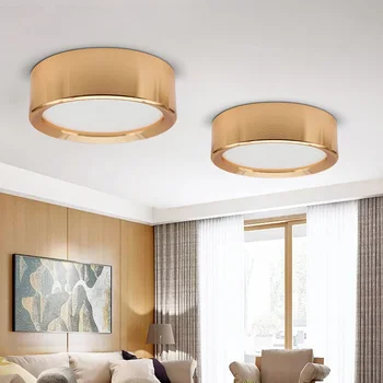 Corp de iluminat cu led lumina plafon 5W living perete de fundal minimalist modern, ultra-subțire tavan mici de aur lumina reflectoarelor