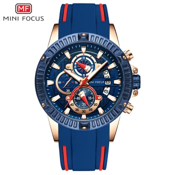 MINIFOCUS Chronograph Mens Ceasuri de Lux, Marca Casual-Sport Cuarț Silicon Ceasuri de mana rezistent la apa Bărbați ceas de mână de Om