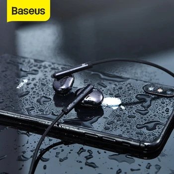 Baseus S30 Cască Bluetooth Wireless Usoare Sport căști rezistent la apa IPX5 3D Stereo Bass Casti HD cu Microfon pentru Telefon