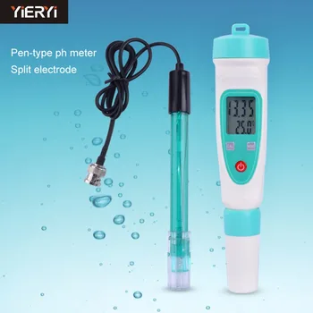 Yieryi ph-metru ph-20/ph-220/ph-20w/ph-220w ph tester portabil 0-14 pH pen tip de instrument de precizie cu 3 buc ph tampon de putere
