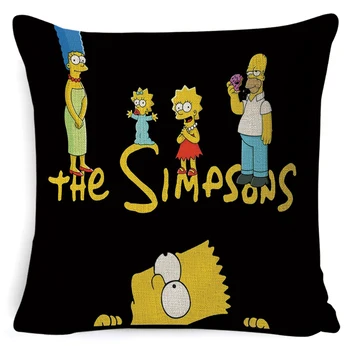 3D Simpsons Tipărite Capac Pernă Comedie de Familie Umor Personaj de Desene animate de Pernă Decor Acasă Pernă Caz față de Pernă