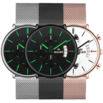 SWISH Bărbați Cuarț Încheietura Ceas de Lux de Top de Brand Cronograf Ceasuri pentru Bărbați Impermeabil Militare de Sport Ceas Relogio Masculino