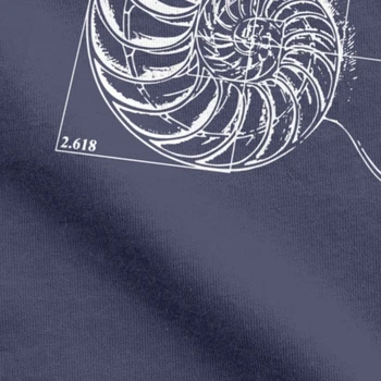 Fibonacci Pe Un Nautilus Tricouri Barbati Din Bumbac Vintage Tee Cămașă De Matematică Știința Tricou Camisas Hombre