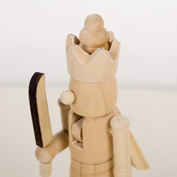 Anul nou Decor Jucărie pentru Copii din Lemn Nevopsit spargatorul de Nuci Figurine Papusa DIY Gol Vopsea Ornamente Pentru Decoratiuni de Craciun