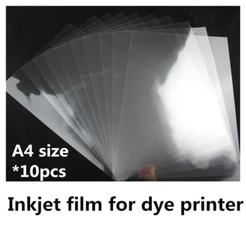 Transparent inkjet film format A4 inkjet film cu adeziv pentru design Logo-ul de imprimare(10 foi una mult)