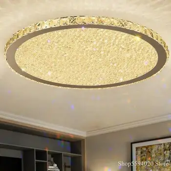 Moderne, din Oțel Inoxidabil Lampă de Tavan American de Lux Cristal Lumini Plafon Plafon de Iluminat LED Decor Acasă Dormitor de Iluminat cu Led