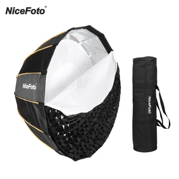 Nicefoto 47.2 CM/120CM Quick Set-Up Adânc Parabolic Softbox Cu Bowens Muntele Flash de Lumină pentru Portret de Nunta Produs