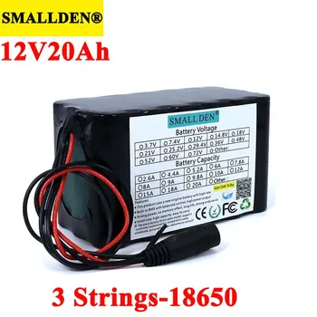 SMALLDEN 11.1 V/12V 20ah 18650 baterie Reîncărcabilă litiu 20000mAh cu PCB Pentru hernie lampă,amplificatoare, monitorizare