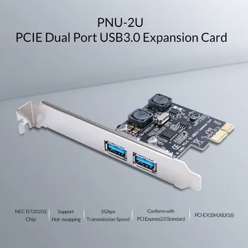 ORICO 2 Port SuperSpeed USB 3.0 PCI-E Express Card 5Gbps PCI-e Card de Expansiune USB3.0 hub Adaptor PCI-E X1 4 8 16 Carduri