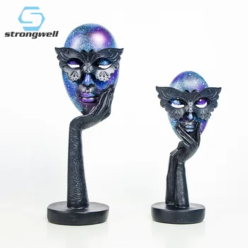 Strongwell Mascarada Regina Masca Sculptura Acasă Accesorii Decor Modern Fantomă Figurine De Halloween Decor Pentru Bar Meserii