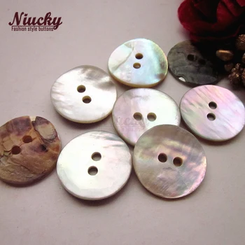 Niucky 15mm-20mm 2 gauri T2 Clasa naturale Akoya pearl shell coat butoane de Înaltă calitate naturale shell consumabile de cusut S0101-051#15